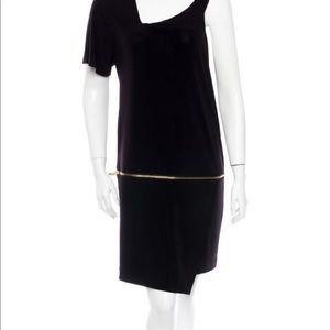 Just Cavalli Black dress with gold tone zip accent